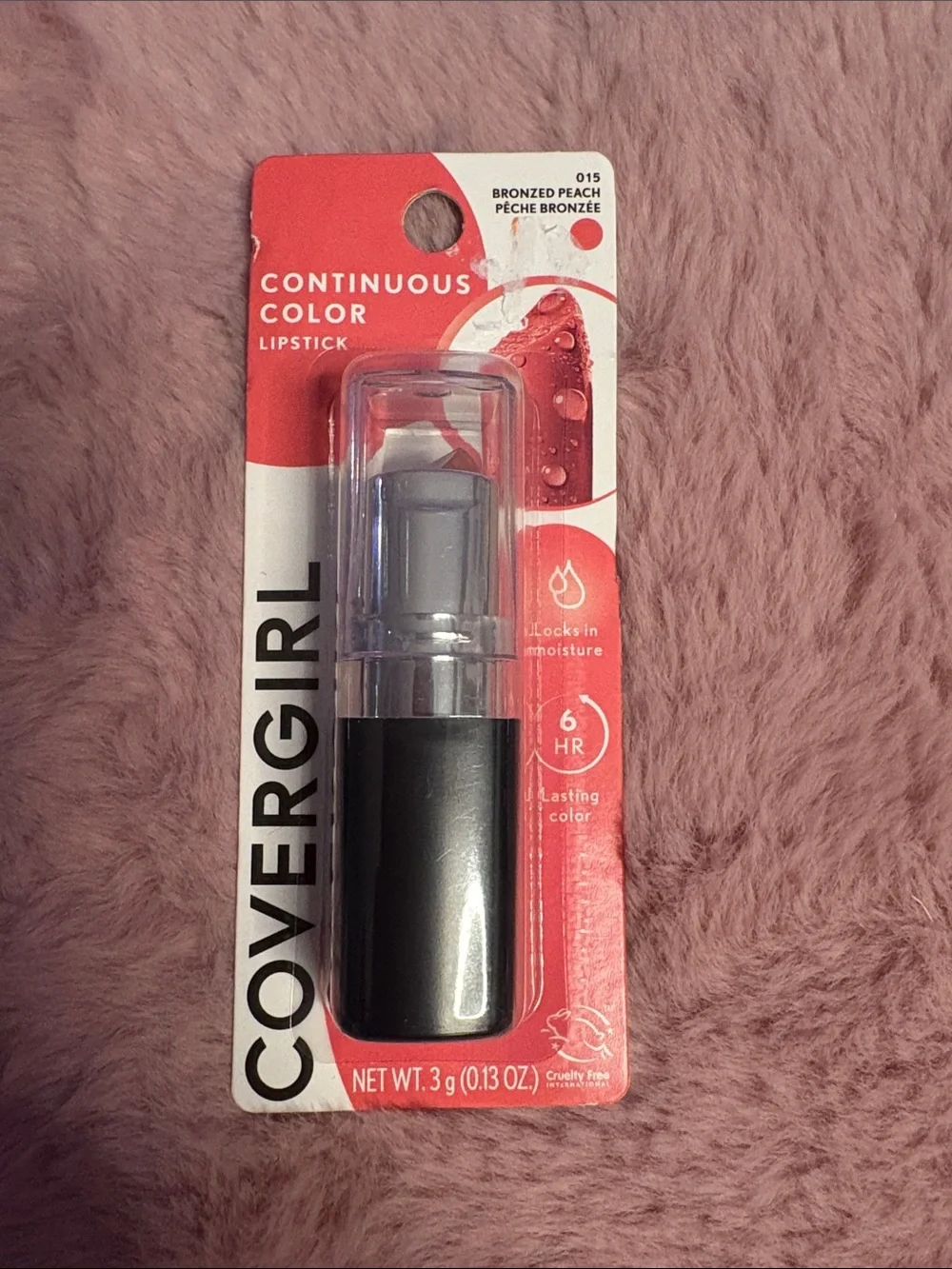 CoverGirl Continuous Color Lipstick 015 Bronzed Peach Discontinued NIP